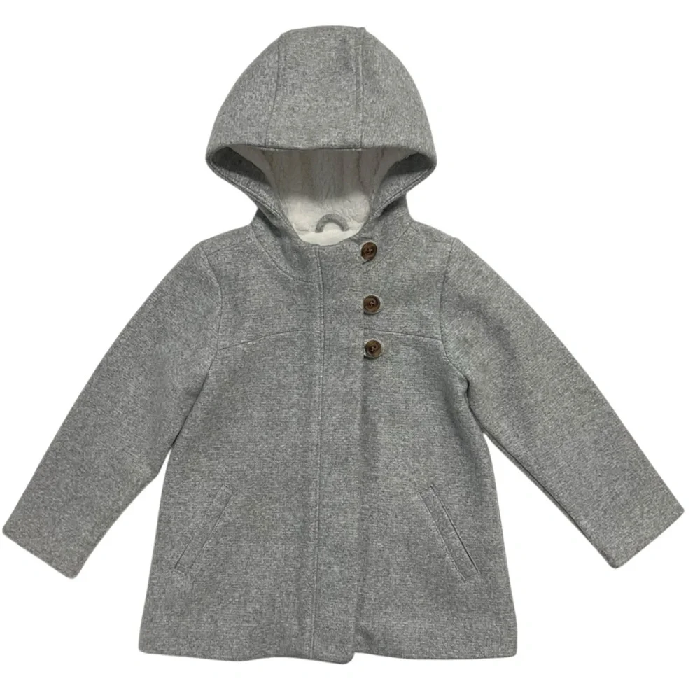 Old Navy 4T Grey Hooded Jacket Coat